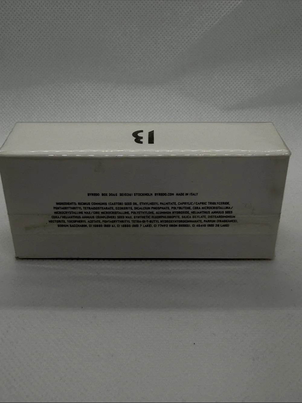 Byredo Divorce Lipstick Box - White